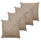 Kit 04 Almofadas Cheias em  Suede Drapeada  45×45 cm