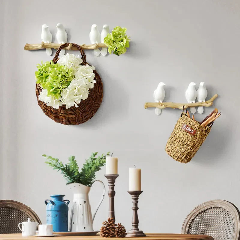 Suporte de Parede Pássaros – Organize com Estilo e Elegância