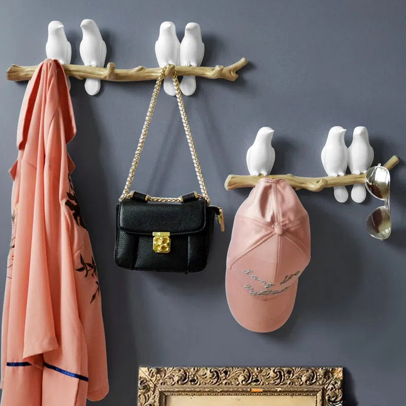 Suporte de Parede Pássaros – Organize com Estilo e Elegância