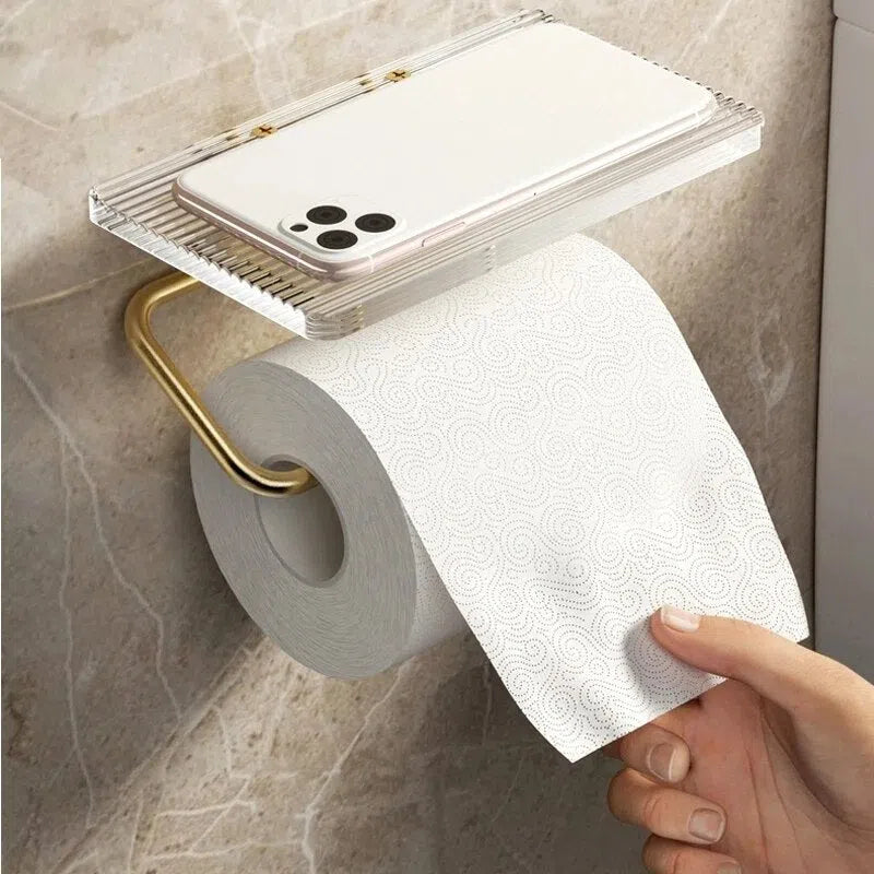 Suporte para Papel Higiênico - Sofisticação em Ouro e Prata