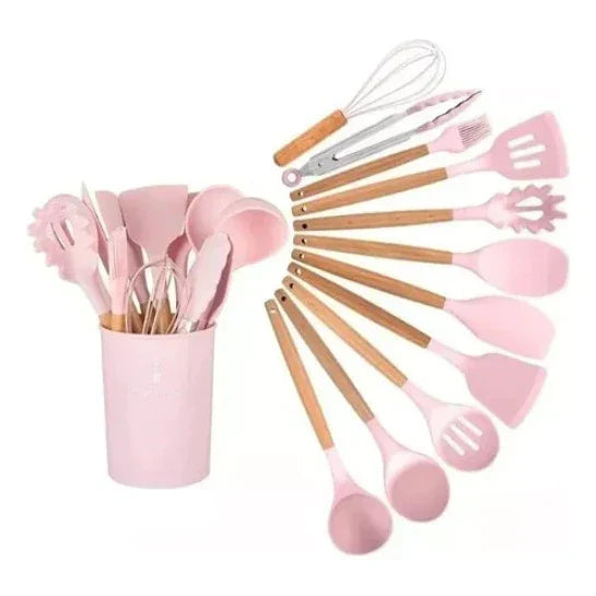 Kit Utensílios de Cozinha em Silicone