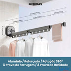 Cabideiro Retrátil 92cm - 360°