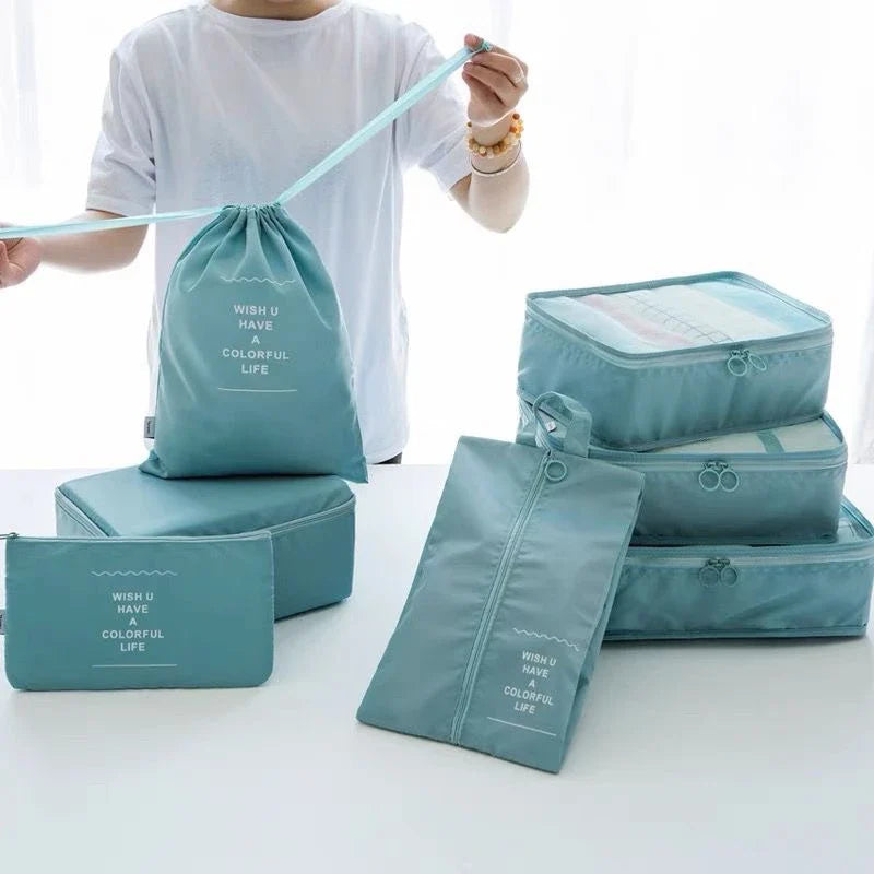Kit 7 Bolsas Organizadoras para Mala de Viagem
