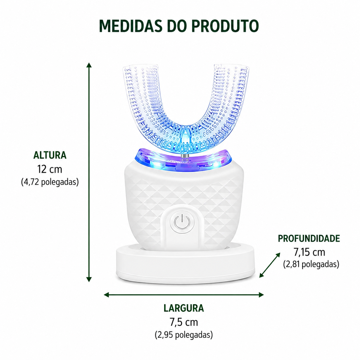 Escova de Dente UPX7 I Elétrica Automática 360°