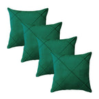 Kit 04 Almofadas Cheias em  Suede Drapeada  45×45 cm