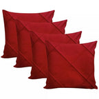 Kit 04 Almofadas Cheias em  Suede Drapeada  45×45 cm